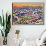 Gerald J Ford Stadium Southern Methodist Football Stadium Watercolor, Sport Art Prints Fan Gift, Framed Canvas Prints Wall Art Decor