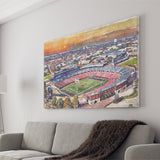 Gerald J Ford Stadium Southern Methodist Football Stadium Watercolor, Sport Art Prints Fan Gift, Canvas Prints Wall Art Decor