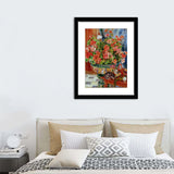 Geraniums and cats by Pierre Auguste Renoir - Art Prints, Framed Prints, Wall Art Prints, Frame Art