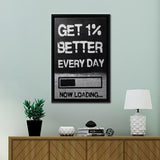 Get 1 percent per day - Motivation Canvas, Canvas Wall Art, Framed Canvas, Canvas Art