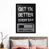 Get 1 percent per day - Motivation Canvas, Canvas Wall Art, Framed Canvas, Canvas Art