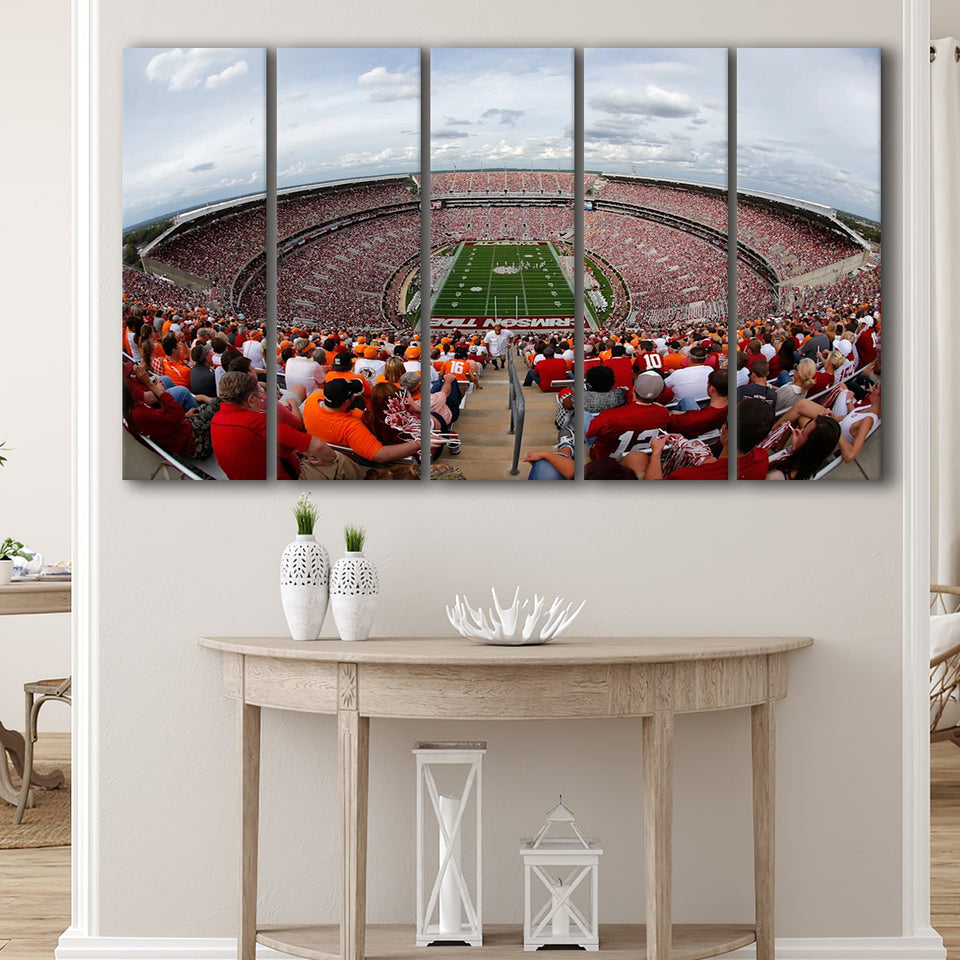 Getty Bryant Denny Stadium, Stadium Canvas, Sport Art, Gift for him, Multi Panels B, Canvas Prints Wall Art Decor