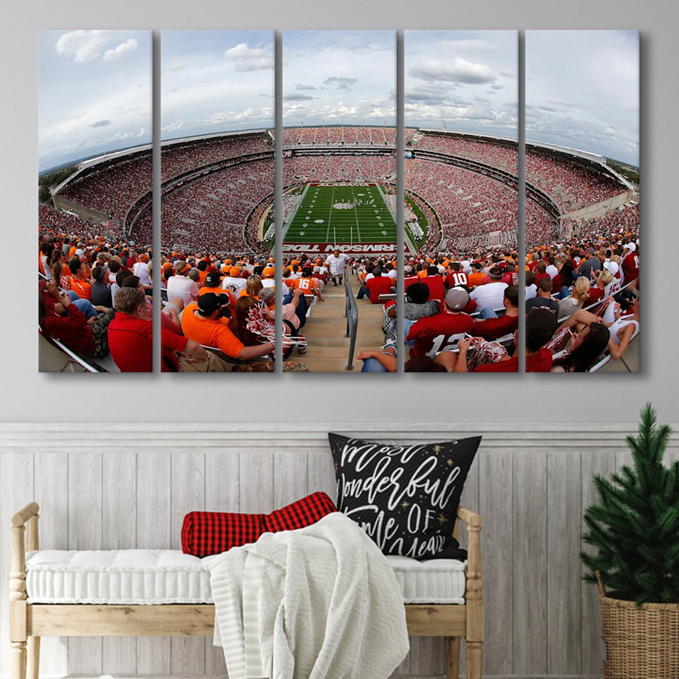 Getty Bryant Denny Stadium, Stadium Canvas, Sport Art, Gift for him, Multi Panels B, Canvas Prints Wall Art Decor