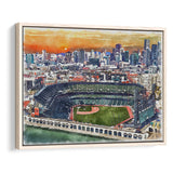 Giants Baseball Stadium Oracle Park Watercolor, Sport Art Prints Fan Gift, Framed Canvas Prints Wall Art Decor