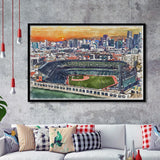 Giants Baseball Stadium Oracle Park Watercolor, Sport Prints Fan Gift, Framed Art Prints Wall Art Decor