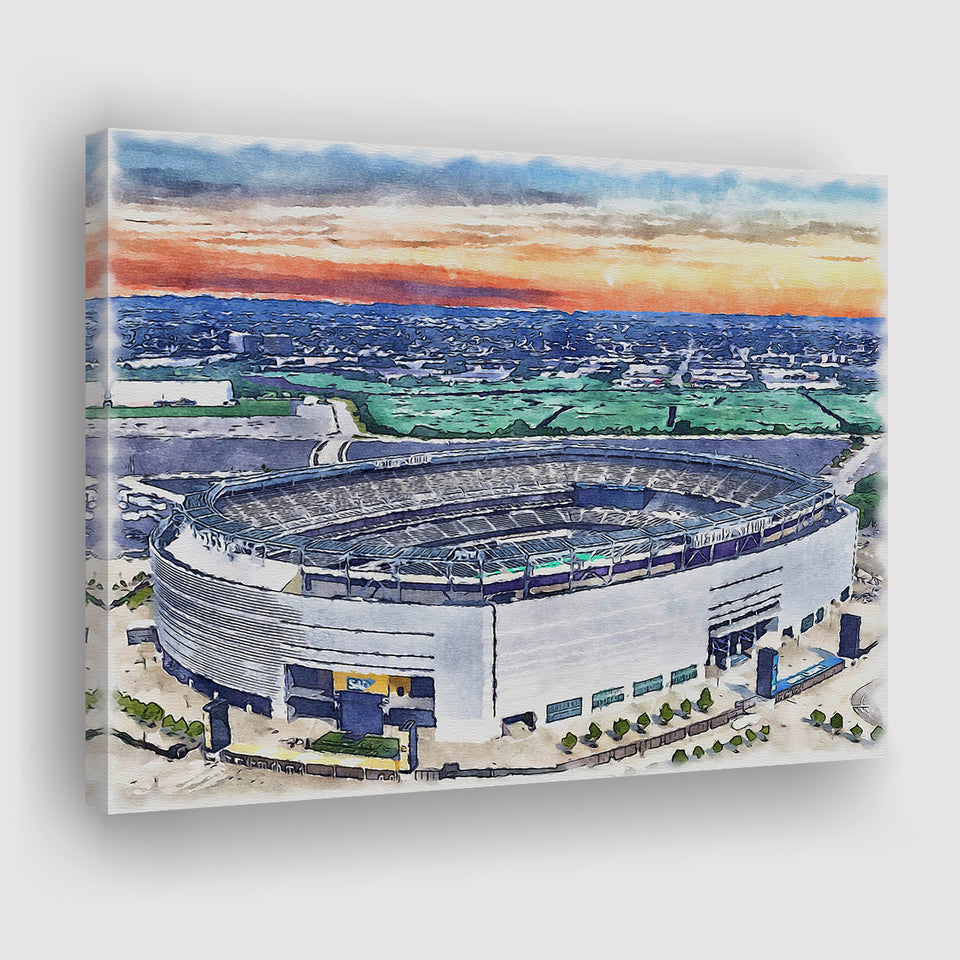 Giants Stadium MetLife Stadium Watercolor, Sport Art Prints Fan Gift, Canvas Prints Wall Art Decor