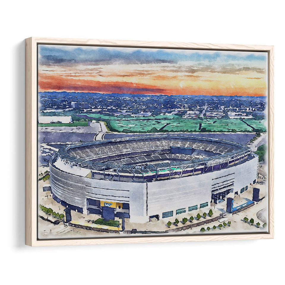 Giants Stadium MetLife Stadium Watercolor, Sport Art Prints Fan Gift, Framed Canvas Prints Wall Art Decor