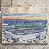 Giants Stadium MetLife Stadium Watercolor, Sport Art Prints Fan Gift, Canvas Prints Wall Art Decor