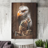 Gift For Veteran Eagle Honor The Fallen Hanging Canvas Canvas Prints Wall Art - Painting Canvas, Wall Decor, For Sale, Home Decor
