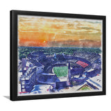 Gillette Stadium Patriots Football Stadium Watercolor, Sport Prints Fan Gift, Framed Art Prints Wall Art Decor