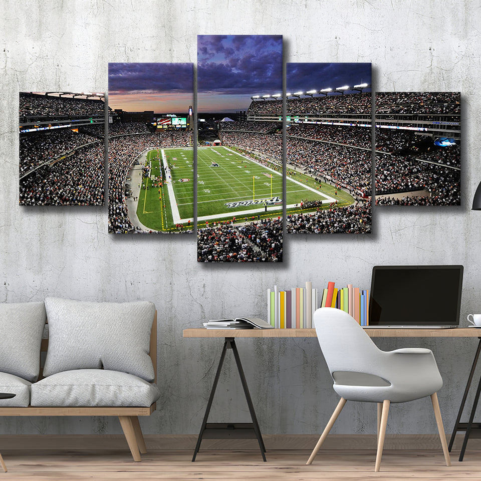 Gillette Stadium American Football, Stadium Canvas, Sport Art, Large Canvas, Multi Panels, Canvas Prints Wall Art Decor