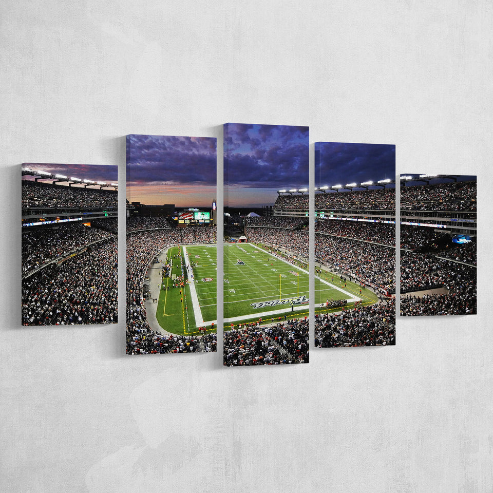 Gillette Stadium American Football, Stadium Canvas, Sport Art, Large Canvas, Multi Panels, Canvas Prints Wall Art Decor