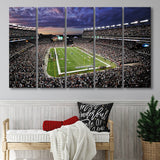 Gillette Stadium American Football, Stadium Canvas, Sport Art, Gift for him, Multi Panels B, Canvas Prints Wall Art Decor