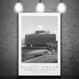 Gillette Stadium New England Patriots Football Lovers Black And White Art Canvas Prints Wall Art Home Decor