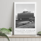 Gillette Stadium New England Patriots Football Lovers Black And White Art Canvas Prints Wall Art Home Decor