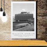 Gillette Stadium New England Patriots Football Lovers Black And White Art Canvas Prints Wall Art Home Decor