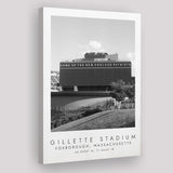 Gillette Stadium New England Patriots Football Lovers Black And White Art Canvas Prints Wall Art Home Decor