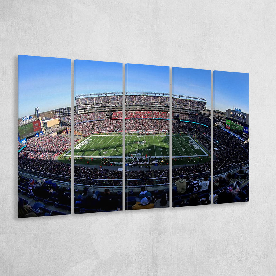 Gillette Stadium Patriots, Stadium Canvas, Sport Art, Gift for him, Multi Panels B, Canvas Prints Wall Art Decor