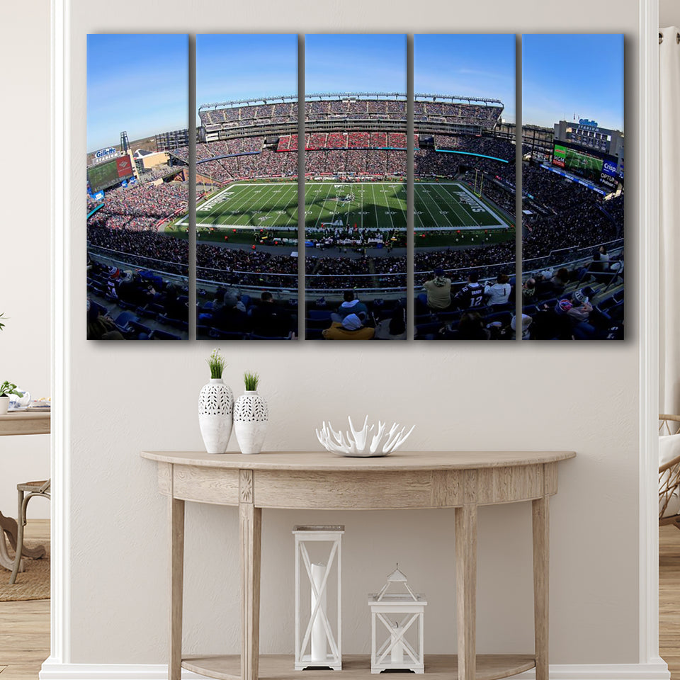 Gillette Stadium Patriots, Stadium Canvas, Sport Art, Gift for him, Multi Panels B, Canvas Prints Wall Art Decor
