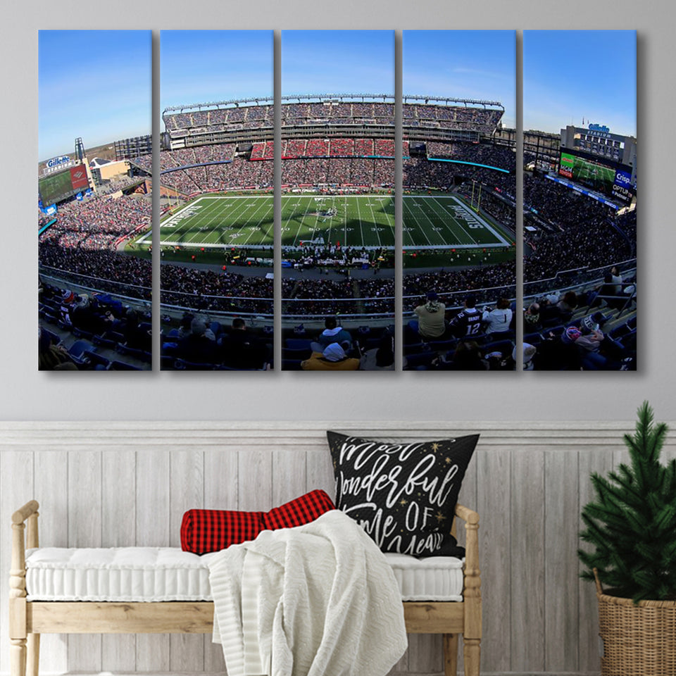 Gillette Stadium Patriots, Stadium Canvas, Sport Art, Gift for him, Multi Panels B, Canvas Prints Wall Art Decor