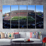 Gillette Stadium Patriots 5 Pieces B Canvas Prints Wall Art - Painting Canvas, Multi Panels,5 Panel, Wall Decor