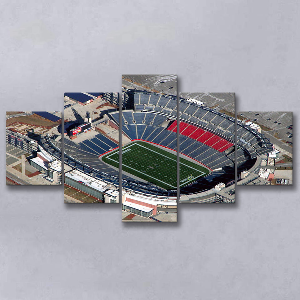 Gillette Stadium Wall Art New England Patriots Stadium Canvas Prints,Multi Panels,Sport Stadium Art Prints, Fan Gift