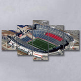 Gillette Stadium Wall Art New England Patriots Stadium Canvas Prints,Multi Panels,Sport Stadium Art Prints, Fan Gift