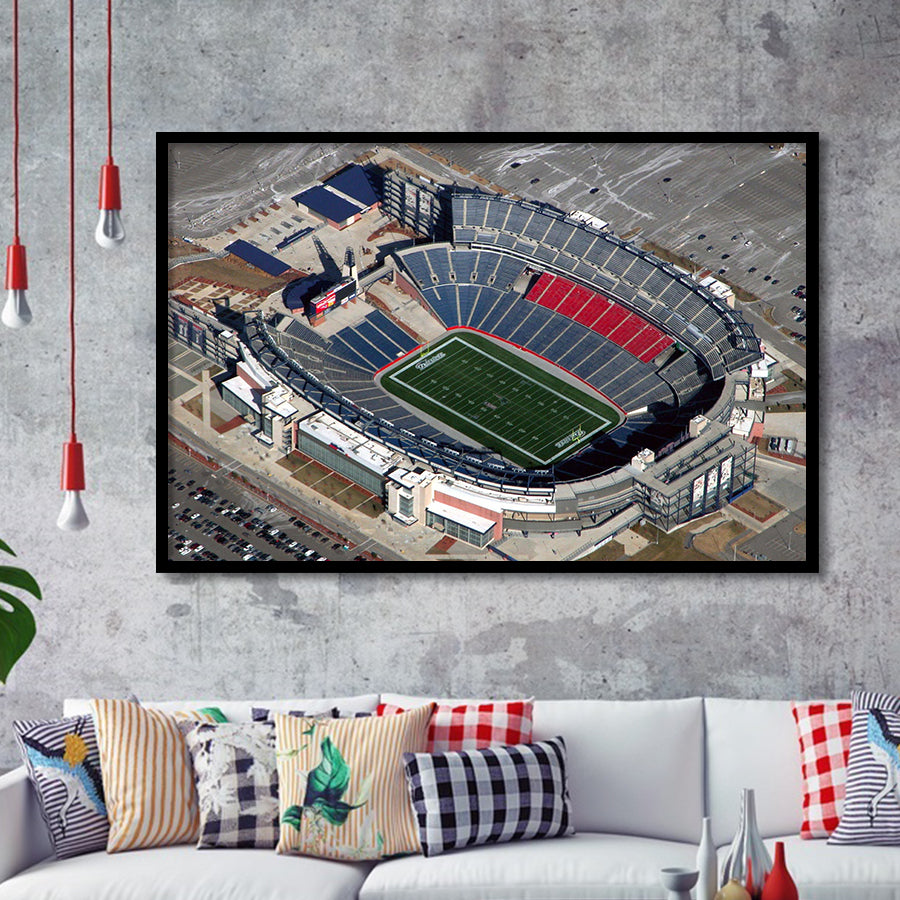 Gillette Stadium Wall Art New England Patriots Stadium Art Prints,Sport Stadium Art Prints, Fan Gift, Wall Decor