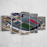 Gillette Stadium Wall Art New England Patriots Stadium Canvas Prints,Multi Panels,Sport Stadium Art Prints, Fan Gift