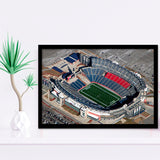 Gillette Stadium Wall Art New England Patriots Stadium Art Prints,Sport Stadium Art Prints, Fan Gift, Wall Decor