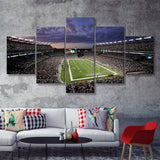 Gillette Stadium 5 Piece Multi Panels Canvas Prints Wall Art - Painting Canvas,Wall Decor