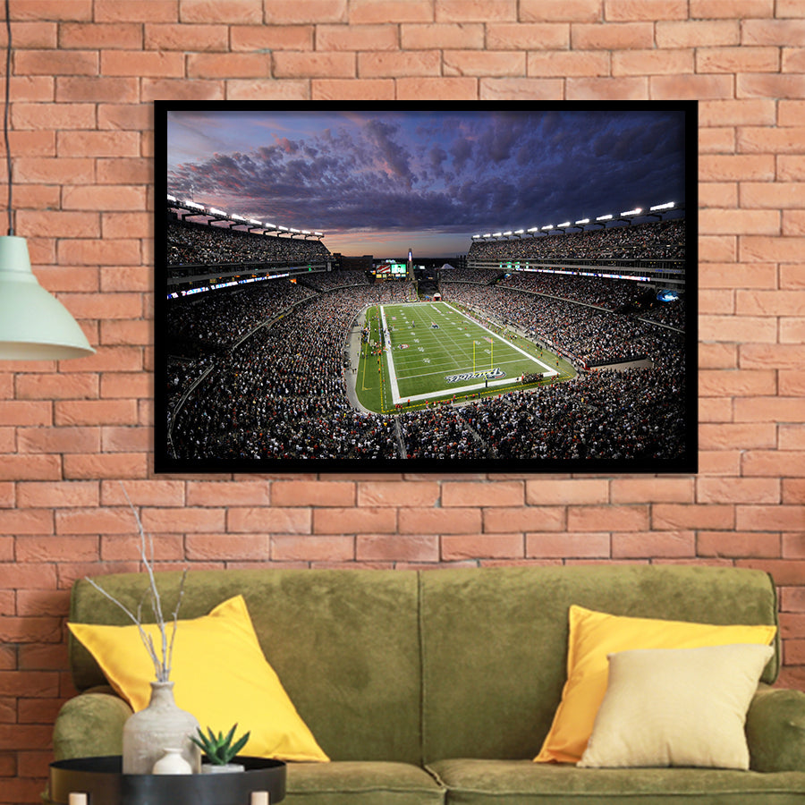 Gillette Stadium Framed Art Print Wall Decor - Painting Art, Framed Picture, Home Decor
