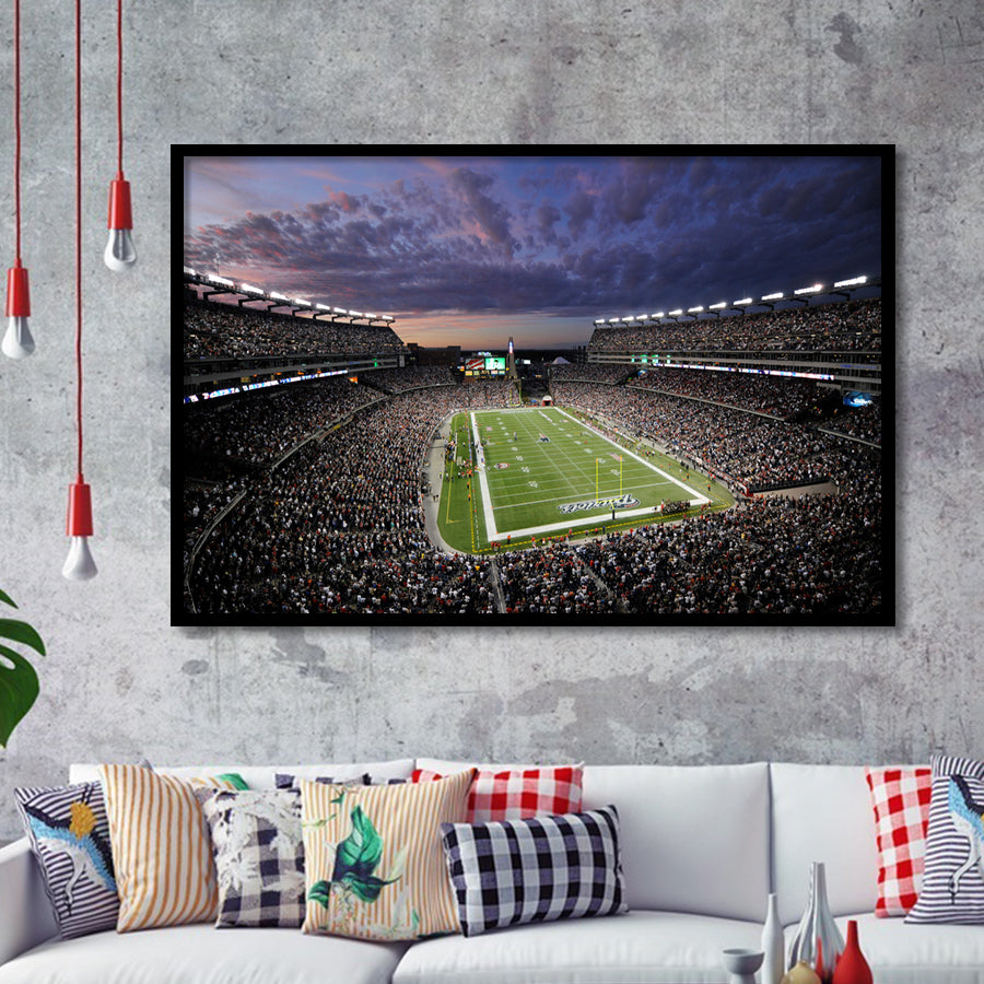 Gillette Stadium Framed Art Print Wall Decor - Painting Art, Framed Picture, Home Decor