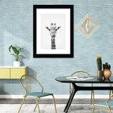 Giraffe-Black and white Art, Art Print, Plexiglass Cover