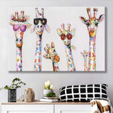Giraffe Colorful Wildlife Art Decor Canvas Prints Wall Art - Painting Canvas, Home Wall Decor, For Sale, Painting Prints