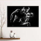 Girl Fitness Design Framed Canvas Prints Wall Art Decor - Paiting Canvas, Art Prints, Floating Frame