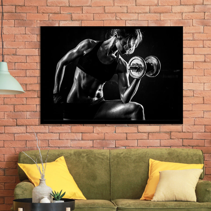 Girl Fitness Design Framed Art Prints Wall Decor - Painting Prints, Framed Picture, Home Decor