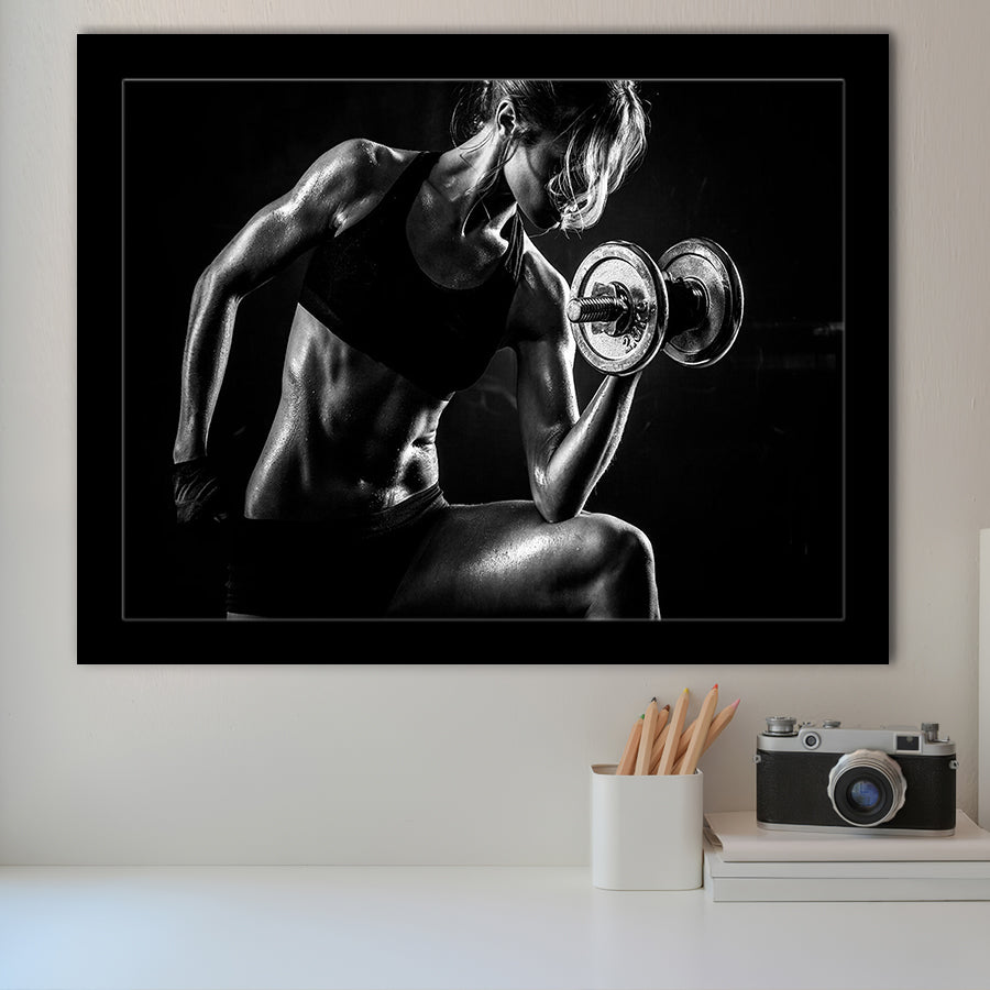 Girl Fitness Design Framed Art Prints Wall Decor - Painting Prints, Framed Picture, Home Decor