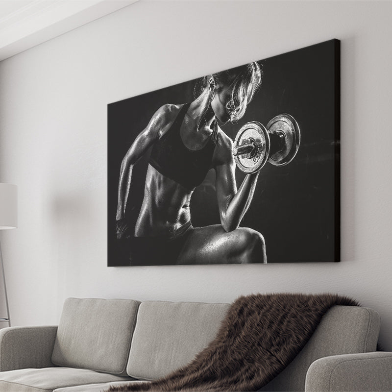 Girl Fitness Design Canvas Prints Wall Art Decor - Paiting Canvas, Art Prints, Wall Decor, For Sale