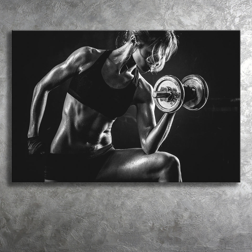 Girl Fitness Design Canvas Prints Wall Art Decor - Paiting Canvas, Art Prints, Wall Decor, For Sale