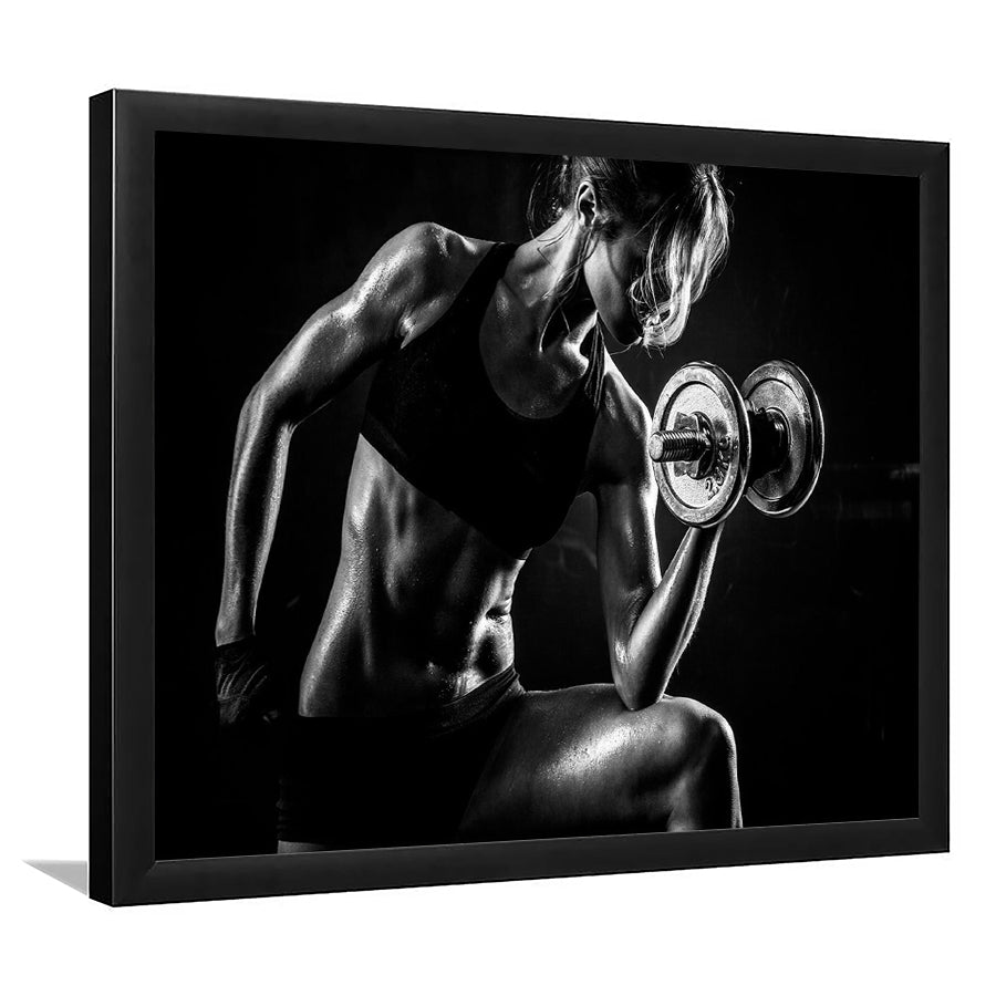Girl Fitness Design Framed Art Prints Wall Decor - Painting Prints, Framed Picture, Home Decor
