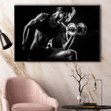 Girl Fitness Design Framed Canvas Prints Wall Art Decor - Paiting Canvas, Art Prints, Floating Frame
