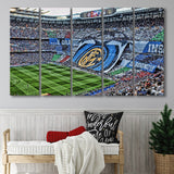 Giuseppe Meazza Stadium Canvas Prints Inter Wall Art Football Stadium,Multi Panels B,Sport Stadium Art Prints, Fan Gift
