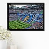 Giuseppe Meazza Stadium Framed Canvas Prints Inter Wall Art Football Stadium,Sport Stadium Art Prints, Fan Gift