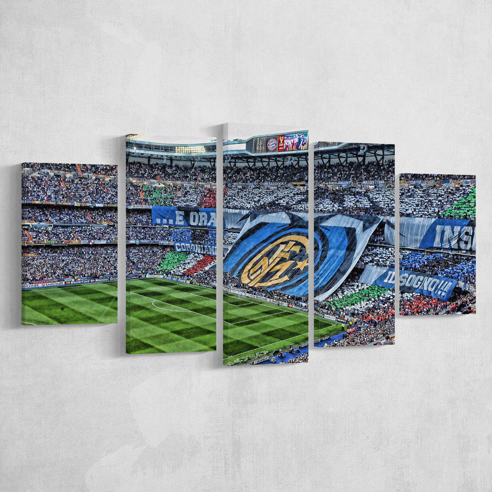 Giuseppe Meazza Stadium Canvas Prints Inter Wall Art Football Stadium,Multi Panels,Sport Stadium Art Prints, Fan Gift