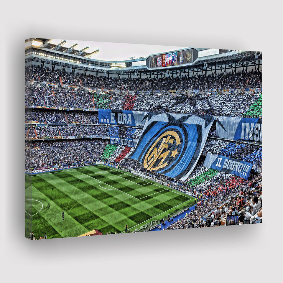 Giuseppe Meazza Stadium Canvas Prints Inter Wall Art Football Stadium,Sport Stadium Art Prints, Fan Gift, Wall Decor