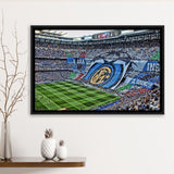 Giuseppe Meazza Stadium Framed Canvas Prints Inter Wall Art Football Stadium,Sport Stadium Art Prints, Fan Gift