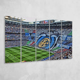 Giuseppe Meazza Stadium Canvas Prints Inter Wall Art Football Stadium,Multi Panels B,Sport Stadium Art Prints, Fan Gift