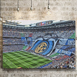 Giuseppe Meazza Stadium Canvas Prints Inter Wall Art Football Stadium,Sport Stadium Art Prints, Fan Gift, Wall Decor