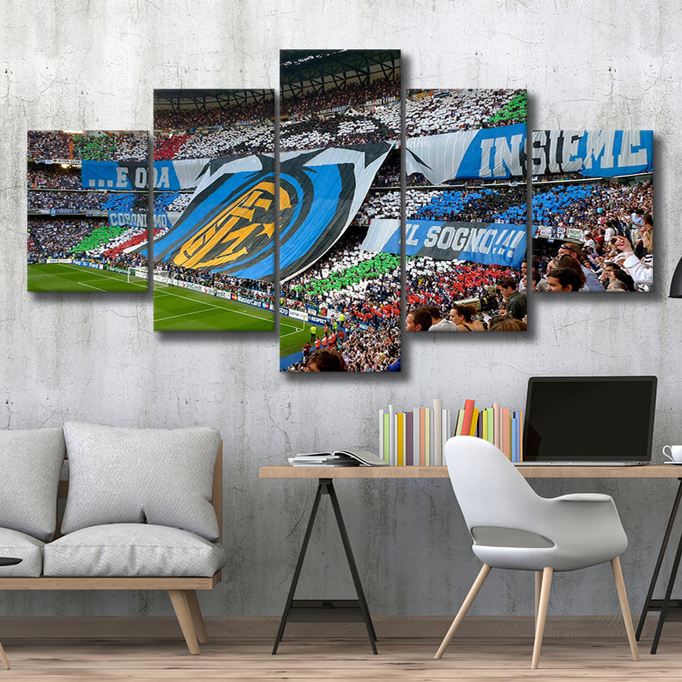 Giuseppe Meazza Stadium Canvas Prints Internazionale Milano Wall Art Football,Multi Panels,Sport Stadium Art Prints, Fan Gift